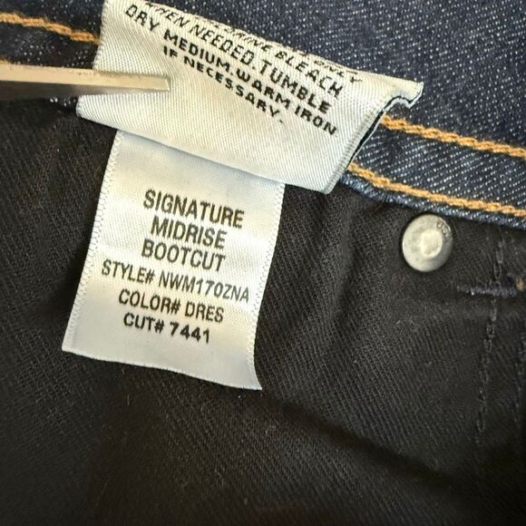 Hudson Y2K signature midrise bootcut jeans size 28 button flap back pockets - Picture 8 of 11